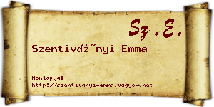 Szentiványi Emma névjegykártya