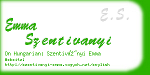 emma szentivanyi business card